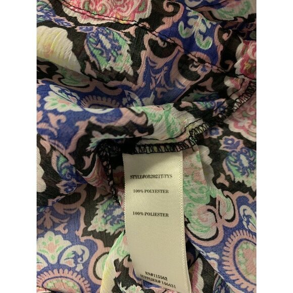 Olsenboye XS Button Front Cropped Shirt Medallion - Picture 10 of 10